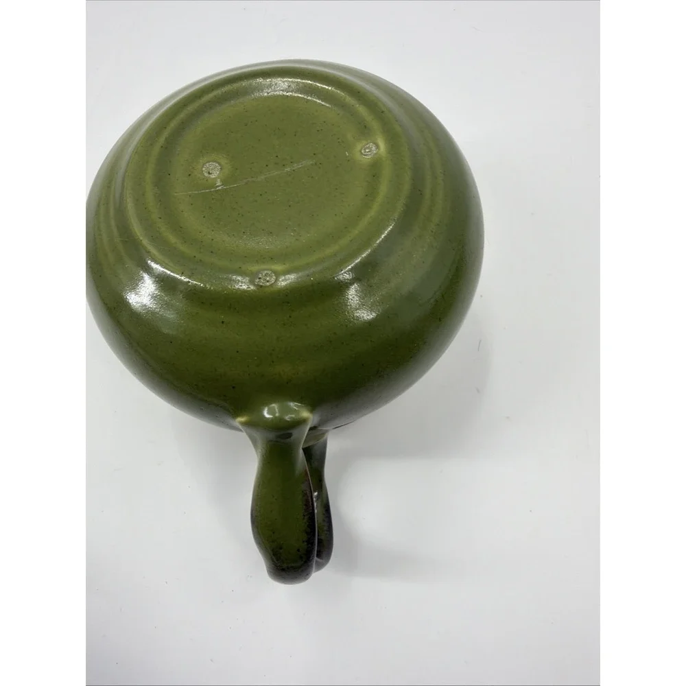 Vtg Metlox Poppy Trail Sculptured Strawberry Green Open Sauce Boat